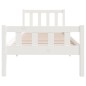 vidaXL Estructura de cama individual madera maciza blanca 90x190 cm vidaXL Estructura de cama individual madera maciza blanca 90x190 cm
