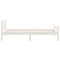 vidaXL Estructura de cama individual madera maciza blanca 90x190 cm vidaXL Estructura de cama individual madera maciza blanca 90x190 cm