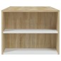 vidaXL Mesa de centro madera contrachapada blanco y Sonoma 102x55x45cm vidaXL Mesa de centro madera contrachapada blanco y Sonoma 102x55x45cm