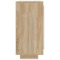 vidaXL Aparador madera contrachapada blanco y roble Sonoma 92x35x75 cm vidaXL Aparador madera contrachapada blanco y roble Sonoma 92x35x75 cm