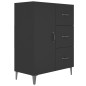 vidaXL Aparador de madera de ingeniería negro 69,5x34x90 cm vidaXL Aparador de madera de ingeniería negro 69,5x34x90 cm