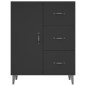 vidaXL Aparador de madera de ingeniería negro 69,5x34x90 cm vidaXL Aparador de madera de ingeniería negro 69,5x34x90 cm