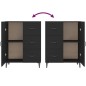 vidaXL Aparador de madera de ingeniería negro 69,5x34x90 cm vidaXL Aparador de madera de ingeniería negro 69,5x34x90 cm