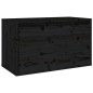 vidaXL Armario de pared de madera maciza de pino negro 60x30x35 cm vidaXL Armario de pared de madera maciza de pino negro 60x30x35 cm