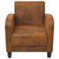 vidaXL Sillón de piel de ante artificial marrón vidaXL Sillón de piel de ante artificial marrón