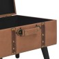 vidaXL Taburete de almacenamiento 40 cm marrón cuero sintético vidaXL Taburete de almacenamiento 40 cm marrón cuero sintético