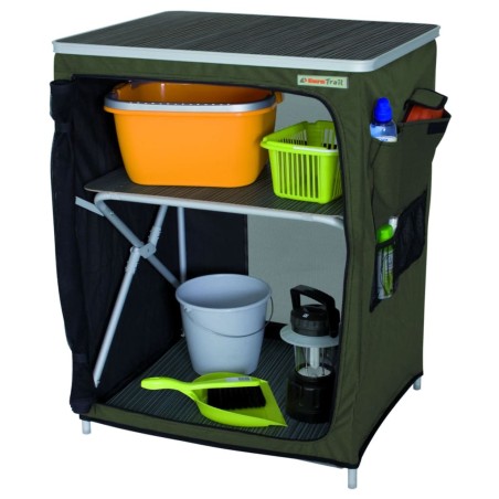 Eurotrail Armario de camping Vallou verde 67x53x86 cm