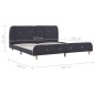 vidaXL Estructura de cama de tela gris oscuro 160x200 cm vidaXL Estructura de cama de tela gris oscuro 160x200 cm