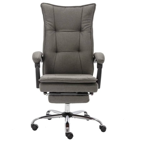 vidaXL Silla de oficina de tela gris