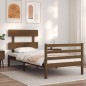 vidaXL Estructura cama con cabecero madera maciza marrón miel 90x200cm vidaXL Estructura cama con cabecero madera maciza marrón miel 90x200cm