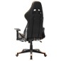 vidaXL Silla de gaming con reposapiés cuero sintético negro y naranja vidaXL Silla de gaming con reposapiés cuero sintético negro y naranja