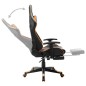 vidaXL Silla de gaming con reposapiés cuero sintético negro y naranja vidaXL Silla de gaming con reposapiés cuero sintético negro y naranja
