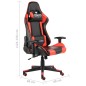 vidaXL Silla gaming giratoria PVC rojo