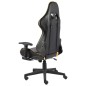 vidaXL Silla gaming giratoria con reposapiés PVC dorado vidaXL Silla gaming giratoria con reposapiés PVC dorado