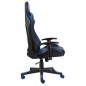 vidaXL Silla gaming giratoria PVC azul vidaXL Silla gaming giratoria PVC azul