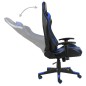 vidaXL Silla gaming giratoria PVC azul vidaXL Silla gaming giratoria PVC azul