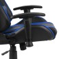 vidaXL Silla gaming giratoria PVC azul vidaXL Silla gaming giratoria PVC azul