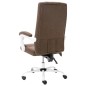 vidaXL Silla de oficina de masaje de tela marrón vidaXL Silla de oficina de masaje de tela marrón