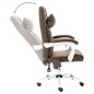 vidaXL Silla de oficina de masaje de tela marrón vidaXL Silla de oficina de masaje de tela marrón