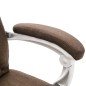 vidaXL Silla de oficina de masaje de tela marrón vidaXL Silla de oficina de masaje de tela marrón