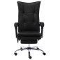 vidaXL Silla de oficina de masaje de cuero sintético negra vidaXL Silla de oficina de masaje de cuero sintético negra