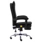vidaXL Silla de oficina de masaje de cuero sintético negra vidaXL Silla de oficina de masaje de cuero sintético negra