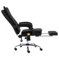 vidaXL Silla de oficina de masaje de cuero sintético negra vidaXL Silla de oficina de masaje de cuero sintético negra