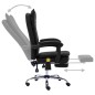 vidaXL Silla de oficina de masaje de cuero sintético negra vidaXL Silla de oficina de masaje de cuero sintético negra