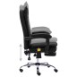 vidaXL Silla de oficina de masaje de cuero sintético negra vidaXL Silla de oficina de masaje de cuero sintético negra