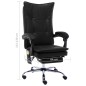 vidaXL Silla de oficina de masaje de cuero sintético negra vidaXL Silla de oficina de masaje de cuero sintético negra