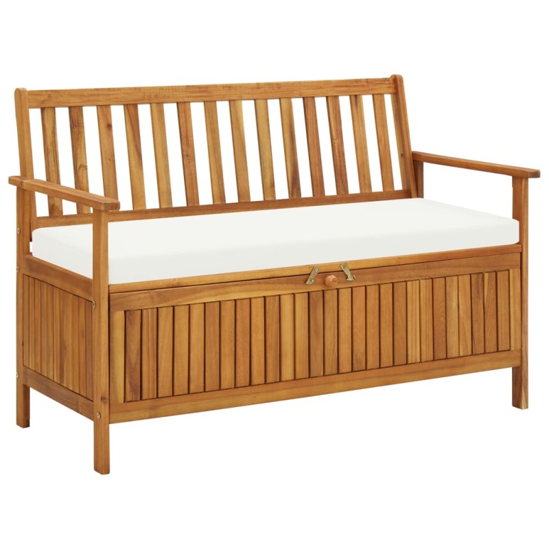 vidaXL Banco de almacenaje de jardín madera maciza acacia 120x63x84 cm vidaXL Banco de almacenaje de jardín madera maciza acacia 120x63x84 cm