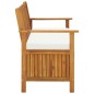 vidaXL Banco de almacenaje de jardín madera maciza acacia 120x63x84 cm vidaXL Banco de almacenaje de jardín madera maciza acacia 120x63x84 cm