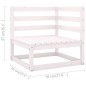 vidaXL Juego de muebles de jardín 6 pzas y cojines madera pino maciza