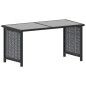 vidaXL Muebles dde jardín 10 pzas y cojines ratán sintético antracita vidaXL Muebles dde jardín 10 pzas y cojines ratán sintético antracita