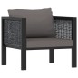 vidaXL Muebles dde jardín 10 pzas y cojines ratán sintético antracita vidaXL Muebles dde jardín 10 pzas y cojines ratán sintético antracita