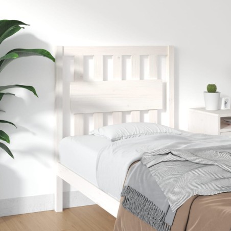 vidaXL Cabecero de cama madera maciza de pino blanco 80,5x4x100 cm