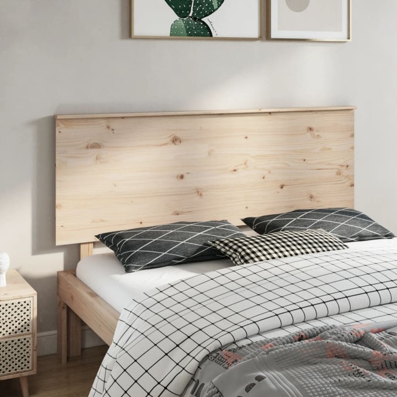 vidaXL Cabecero de cama madera maciza de pino 164x6x82,5 cm