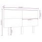 vidaXL Cabecero de cama madera maciza de pino 164x6x82,5 cm