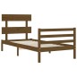 vidaXL Estructura cama con cabecero madera maciza marrón miel 90x200cm vidaXL Estructura cama con cabecero madera maciza marrón miel 90x200cm