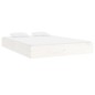 vidaXL Estructura de cama de madera maciza blanca 160x200 cm