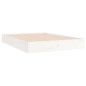 vidaXL Estructura de cama de madera maciza blanca 160x200 cm