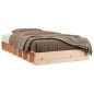 vidaXL Estructura de cama doble de madera maciza 140x190 cm vidaXL Estructura de cama doble de madera maciza 140x190 cm
