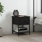 vidaXL Mesita de noche madera de ingeniería negra 34x35,5x45 cm vidaXL Mesita de noche madera de ingeniería negra 34x35,5x45 cm