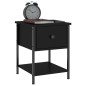 vidaXL Mesita de noche madera de ingeniería negra 34x35,5x45 cm vidaXL Mesita de noche madera de ingeniería negra 34x35,5x45 cm