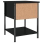 vidaXL Mesita de noche madera de ingeniería negra 34x35,5x45 cm vidaXL Mesita de noche madera de ingeniería negra 34x35,5x45 cm
