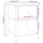 vidaXL Mesita de noche madera de ingeniería negra 34x35,5x45 cm vidaXL Mesita de noche madera de ingeniería negra 34x35,5x45 cm