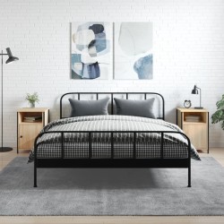 vidaXL Mesitas noche 2 uds madera contrachapada color roble 40x42x60cm