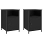 vidaXL Mesitas de noche 2 uds madera contrachapada negro 40x42x60 cm vidaXL Mesitas de noche 2 uds madera contrachapada negro 40x42x60 cm