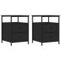 vidaXL Mesitas de noche 2 uds madera de ingeniería negro 44x45x60 cm vidaXL Mesitas de noche 2 uds madera de ingeniería negro 44x45x60 cm