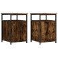 vidaXL Mesitas noche 2 uds madera contrachapada roble humo 40x42x60 cm vidaXL Mesitas noche 2 uds madera contrachapada roble humo 40x42x60 cm